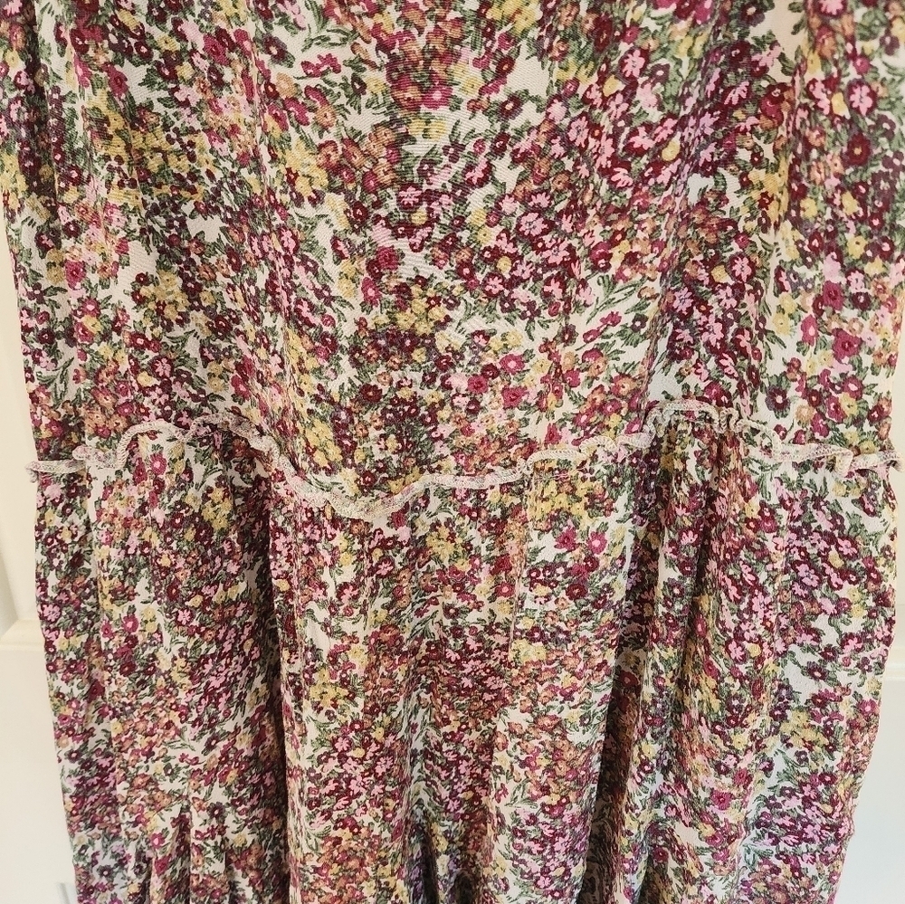 Wild fable romantic berry floral print swing trapeze dress size xxl - Picture 2 of 9